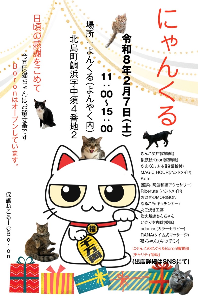 【徳島イベント情報2026】2/7｜にゃんくる