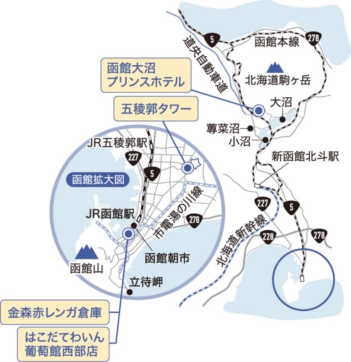 北海道の冬旅｜函館・大沼エリアは温泉やグルメ、冬の遊びもいっぱい