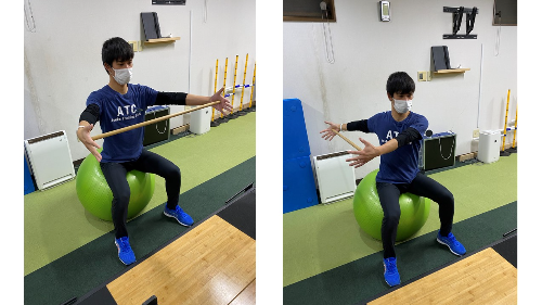 【Asukaトレーニングクラブ／奈良市】「なかなか飛距離が伸びない！」「どうしても左肘が曲がってしまう・・・」その理由は体幹の柔軟性が原因！？