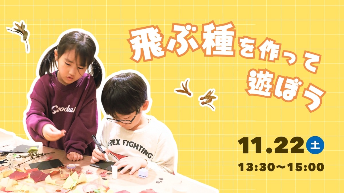 【徳島イベント情報】11/22|飛ぶ種を作って遊ぼう