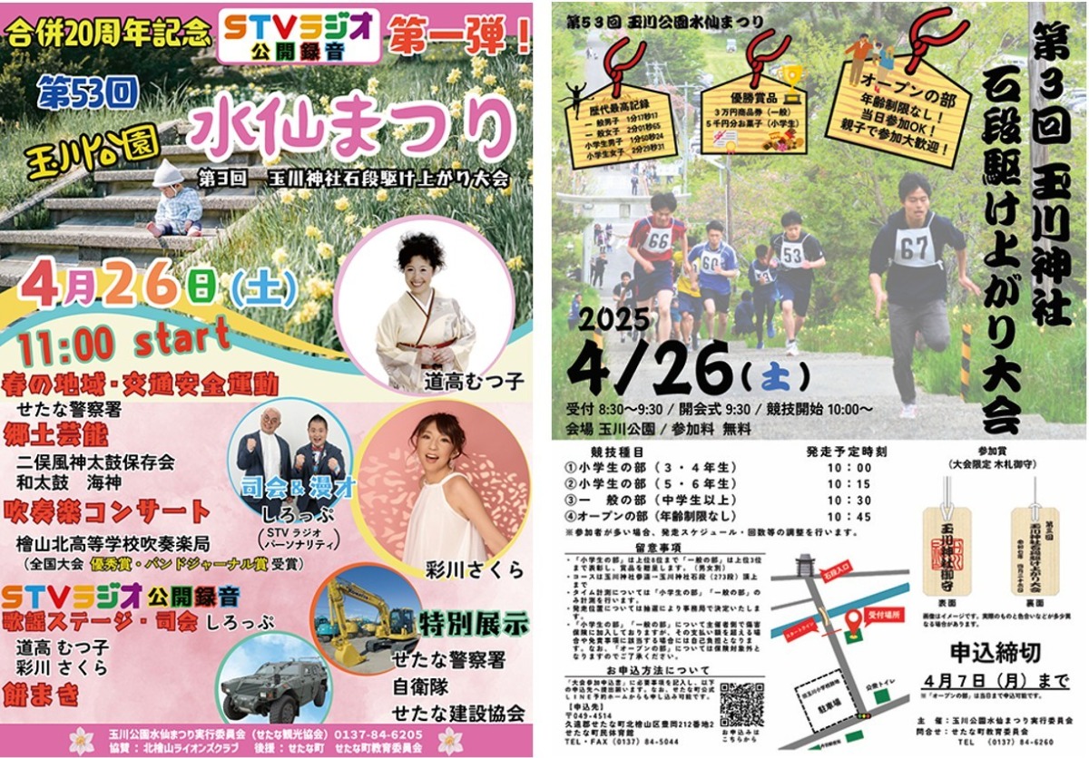 せたな町・4月26日「玉川公園 水仙まつり」開催!約30万株が咲く