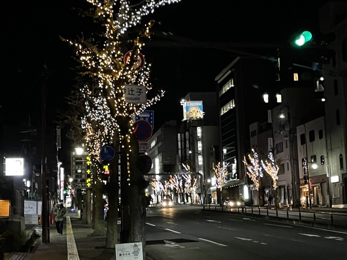 【奈良イルミネーション2022】奈良観光客へのおもてなし♪大宮通りイルミネーション