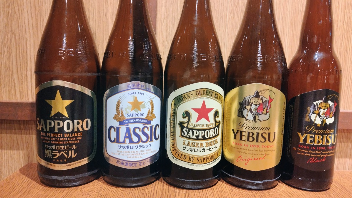 札幌で、サッポロビールの瓶ビール５種を飲んでみた。