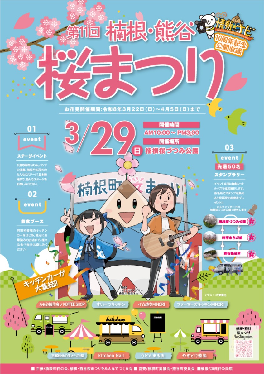 【徳島イベント情報2026】3/29｜第11回 楠根・熊谷桜まつり