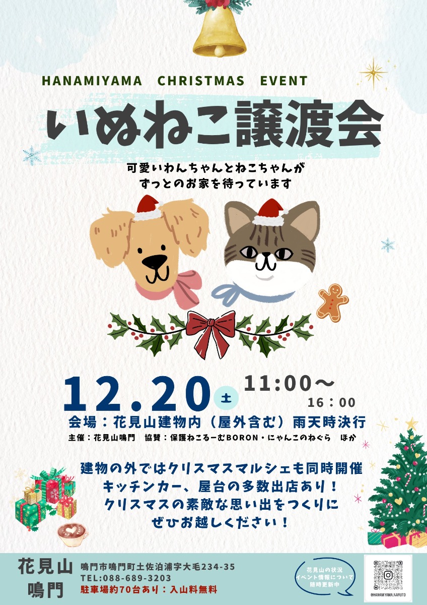 【徳島イベント情報2025】12/20｜いぬねこ譲渡会