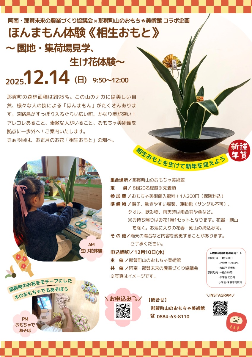 【徳島イベント情報2025】那賀町山のおもちゃ美術館【12月】