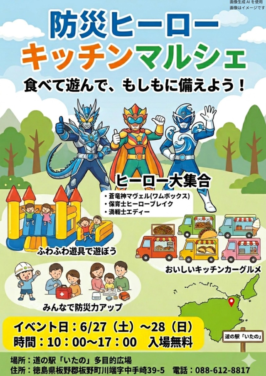 【徳島イベント情報2026】6/27～6/28｜防災ヒーローキッチンマルシェ