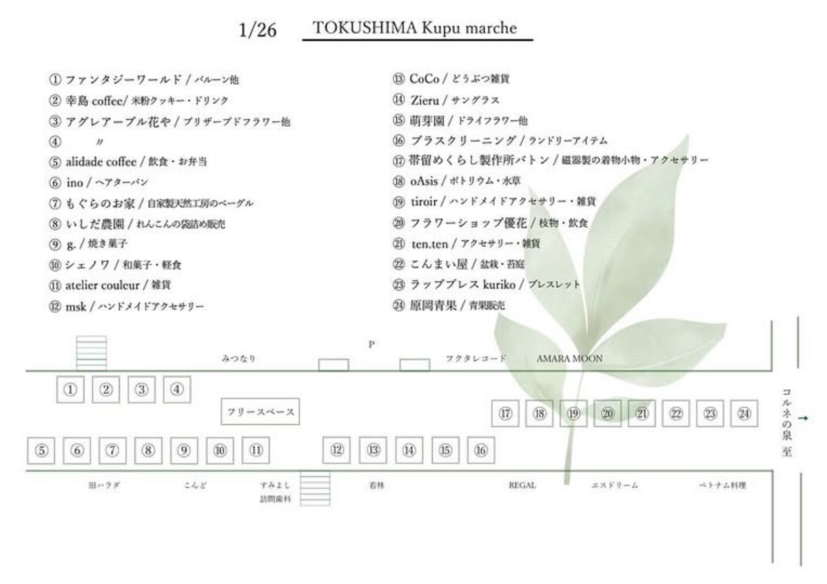 【徳島イベント情報2025】1/26｜TOKUSHIMA Kupu marché