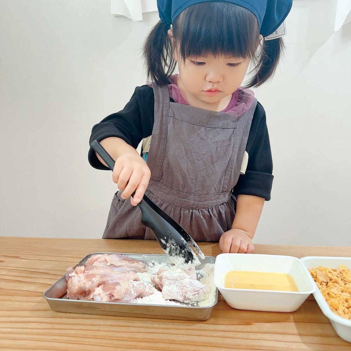 【お料理レシピ】塩麹とコーンフレークのフライドチキン／cotocotoみさき先生の「親子でつくろう！はじめてキッチン」