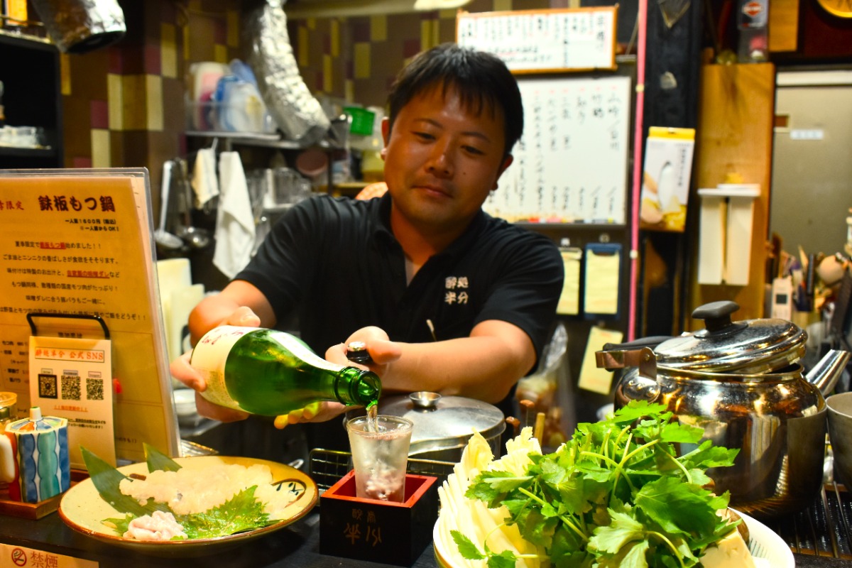 季節の魚とセレクト地酒、そして〆はもつ鍋でスタミナチャージ!【もつ鍋居酒屋 酔処 半分|奈良市】