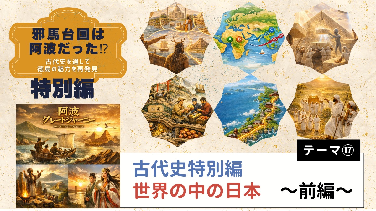 邪馬台国は阿波だった!?【古代史を通して徳島の魅力を再発見】テーマ⑰古代史特別編／世界の中の日本～前編～