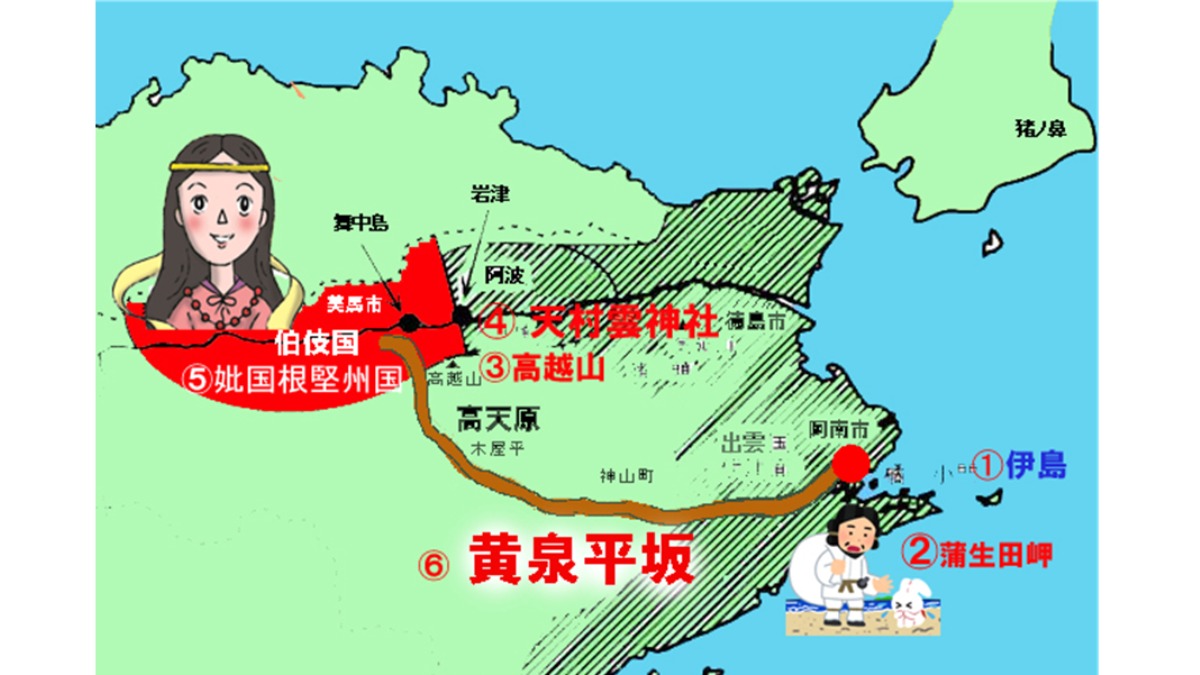 邪馬台国は阿波だった!?【古代史を通して徳島の魅力を再発見】テーマ⑥日本神話に登場するイナバノシロウサギと阿波の関係