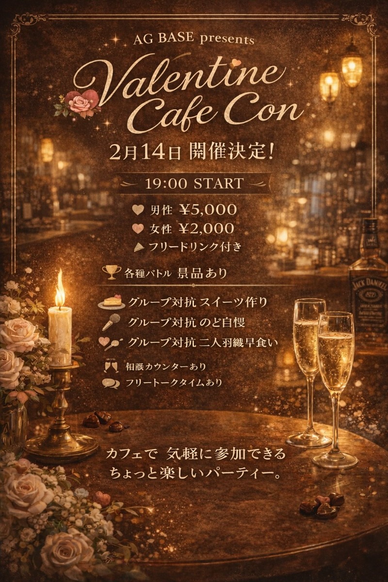 【徳島イベント情報2026】2/14｜Valentine Cafe Con［1/31申込締切］