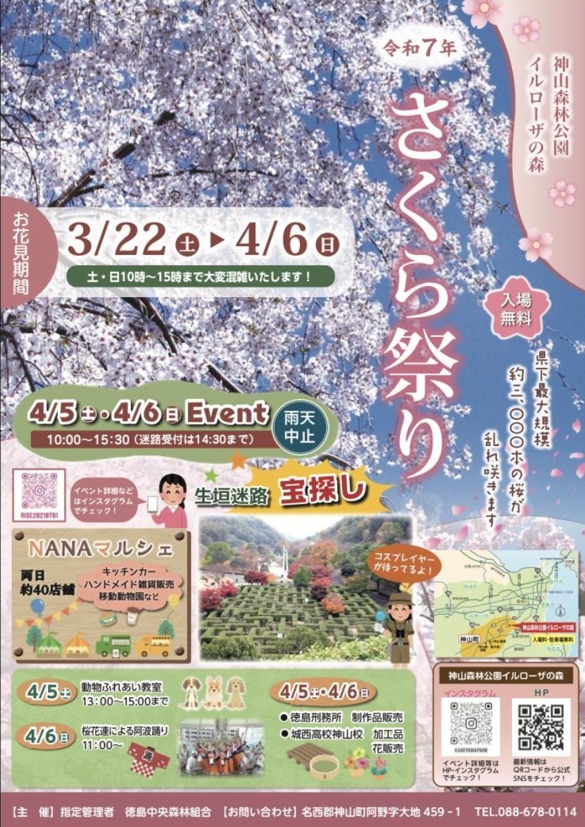 【徳島イベント情報2025】イベントピックアップ!! ~ 今週末のおでかけ情報をチェック!! ~【2025年4月5日~2025年4月11日】