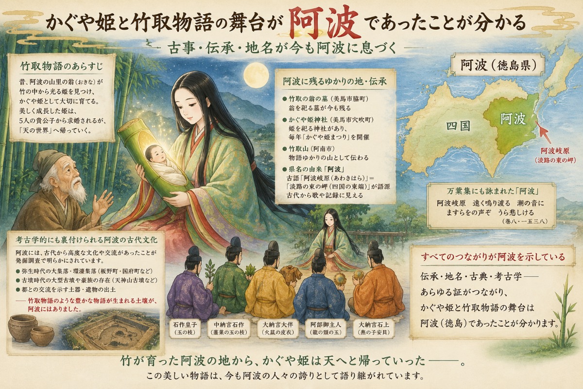 邪馬台国は阿波だった!?シーズン2【古代史を通して徳島の魅力を再発見】6話目／竹取物語と阿波の関係