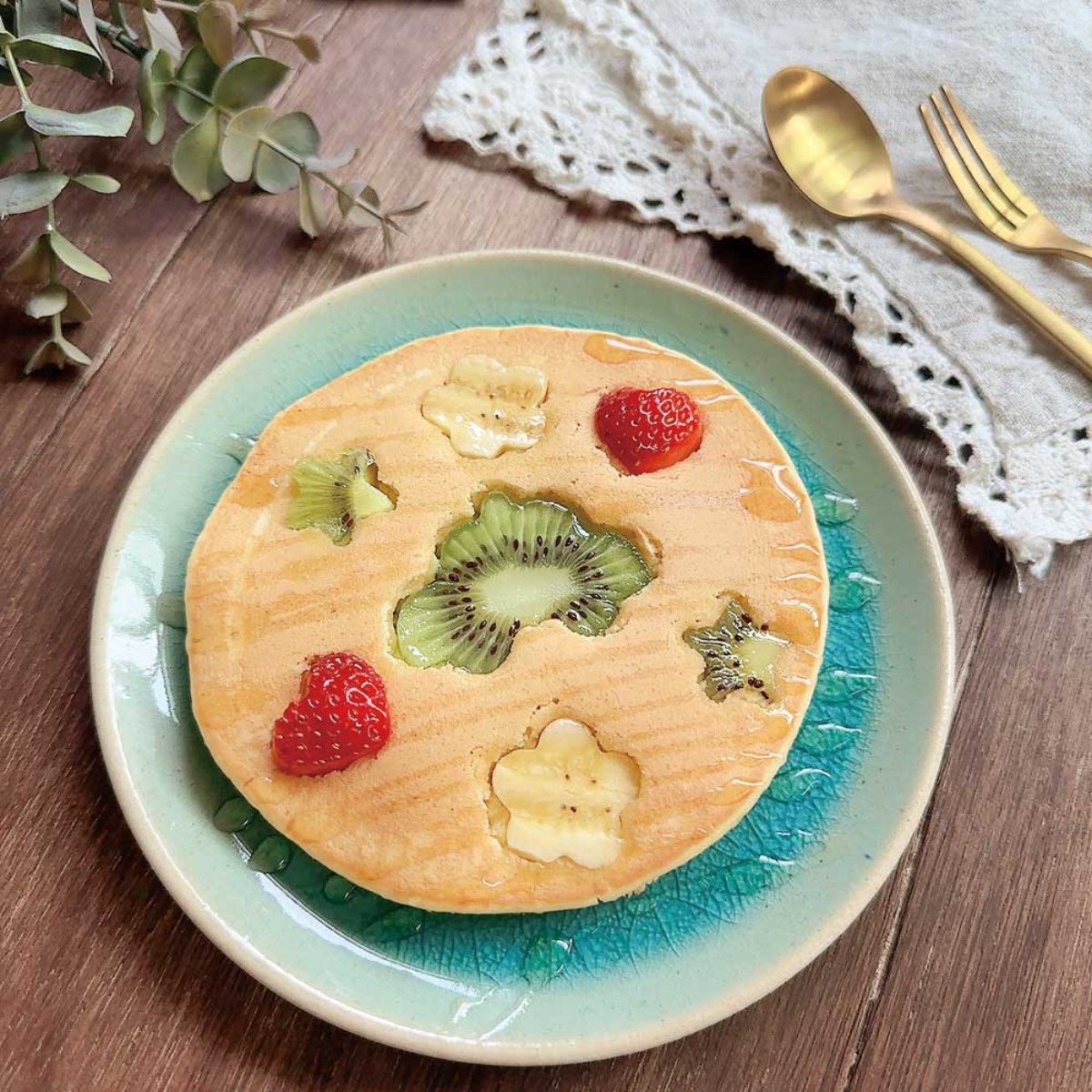 【お料理レシピ】くだものパズルホットケーキ/cotocotoみさき先生の「親子でつくろう!はじめてキッチン」