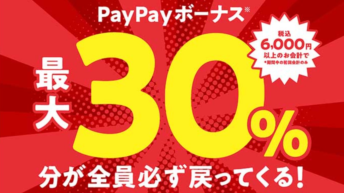 【パンパース45周年大感謝祭】PayPayで買うと最大30％分が全員必ず戻ってくる！