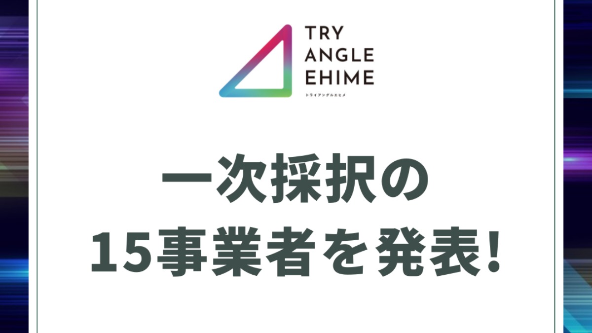 【注目】「愛媛県デジタル実装加速化プロジェクト」一次採択の15事業者が決定!