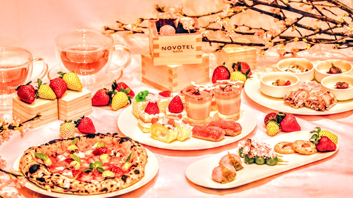 「苺と桜」が奏でる春のアフタヌーンティー。『ノボテル奈良』で心華やぐひとときを【奈良市】