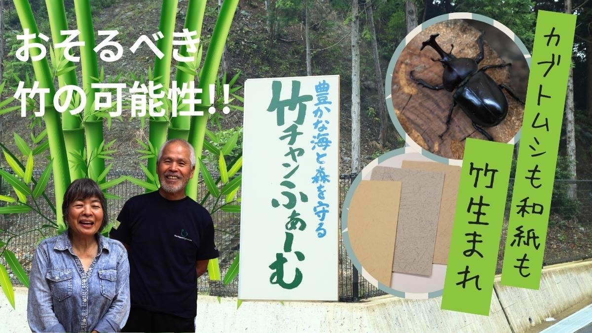 【トピックス】竹ちゃんふぁーむ（阿南市）今季のカブトムシ牧場は終了！ 夏休みは竹の紙漉き体験に挑戦しよう