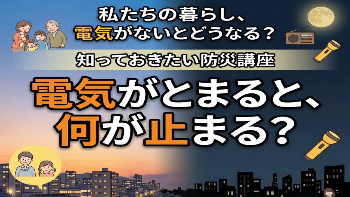 【徳島イベント情報2026】11/28｜知っておきたい防災講座『電気がとまると、何が止まる？』［申込優先］