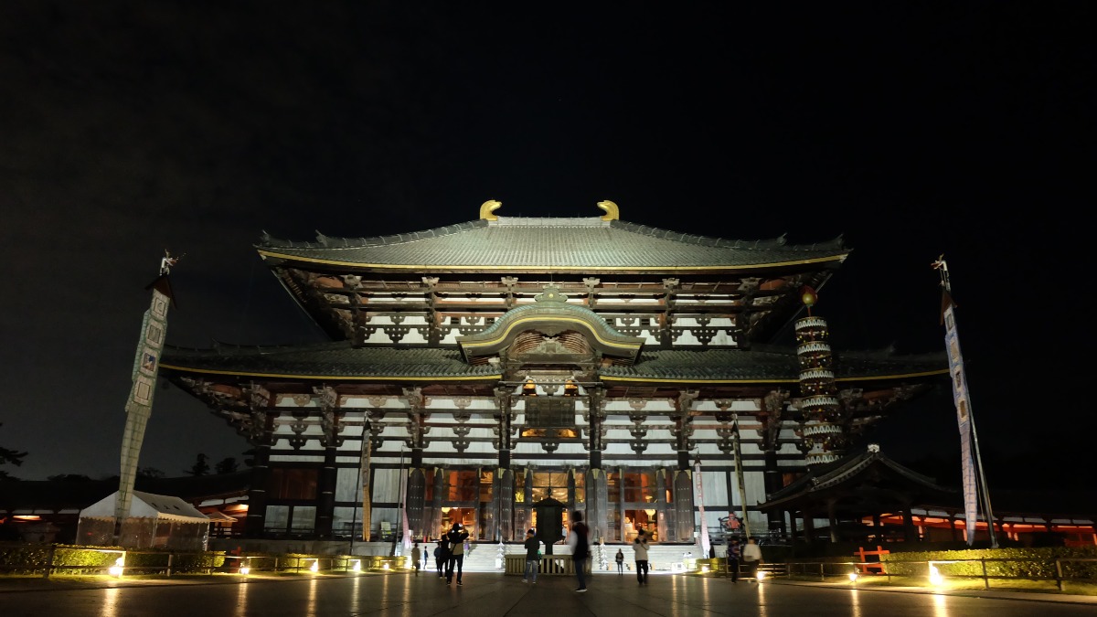 【秋夜の奈良旅2023】美しいライトアップで夜の拝観